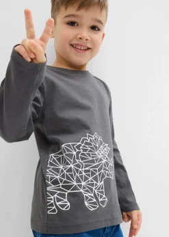Clearance Langarmshirt aus reiner Bio-Baumwolle Kinder Jungen 2-8 Jahre·Shirts