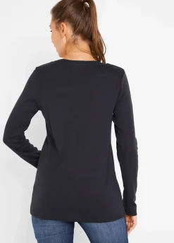 Damen bonprix Shirts & Tops|Langarmshirt aus reiner Baumwolle