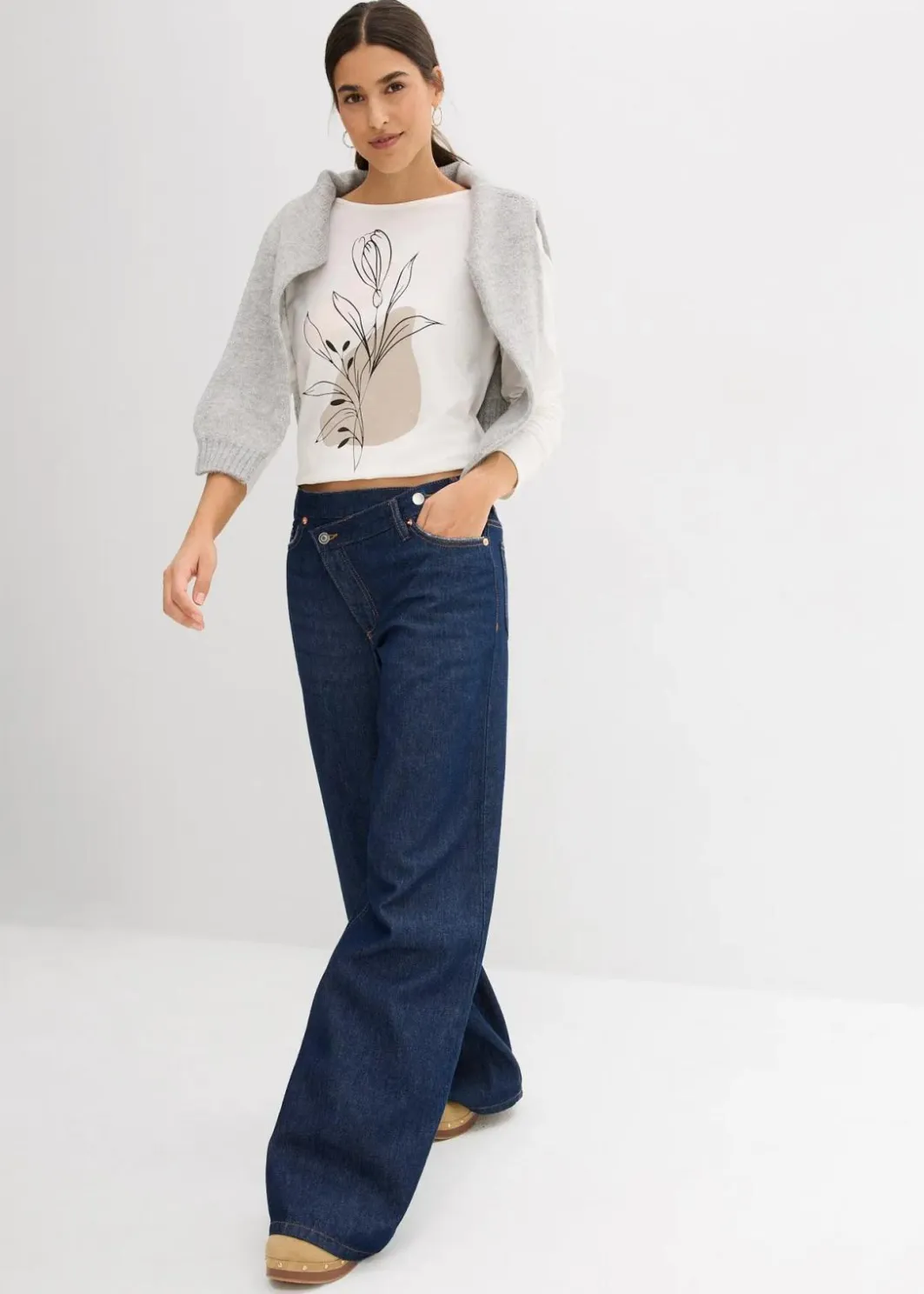 New Langarmshirt aus reiner Baumwolle Damen Shirts & Tops|Nachhaltigere Materialien