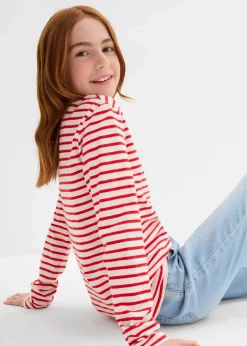 Kinder bonprix Mädchen 9-16 Jahre·Mehrfachpacks|Mädchen 9-16 Jahre·Shirts & Blusen|Langarmshirt aus reiner Bio-Baumwolle (3er Pack)