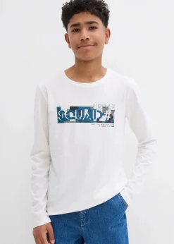 Kinder bonprix Jungen 9-16 Jahre·Mehrfachpacks|Jungen 9-16 Jahre·Shirts|Langarmshirt aus reiner Bio-Baumwolle (2er Pack)