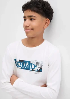 Kinder bonprix Jungen 9-16 Jahre·Mehrfachpacks|Jungen 9-16 Jahre·Shirts|Langarmshirt aus reiner Bio-Baumwolle (2er Pack)
