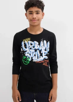 Kinder bonprix Jungen 9-16 Jahre·Shirts|Jungen 2-8 Jahre·Nachhaltigere Materialien|Langarmshirt aus reiner Bio-Baumwolle