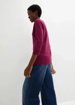 Damen bonprix Shirts & Tops|Basics|Langarmshirt aus reiner Bio-Baumwolle