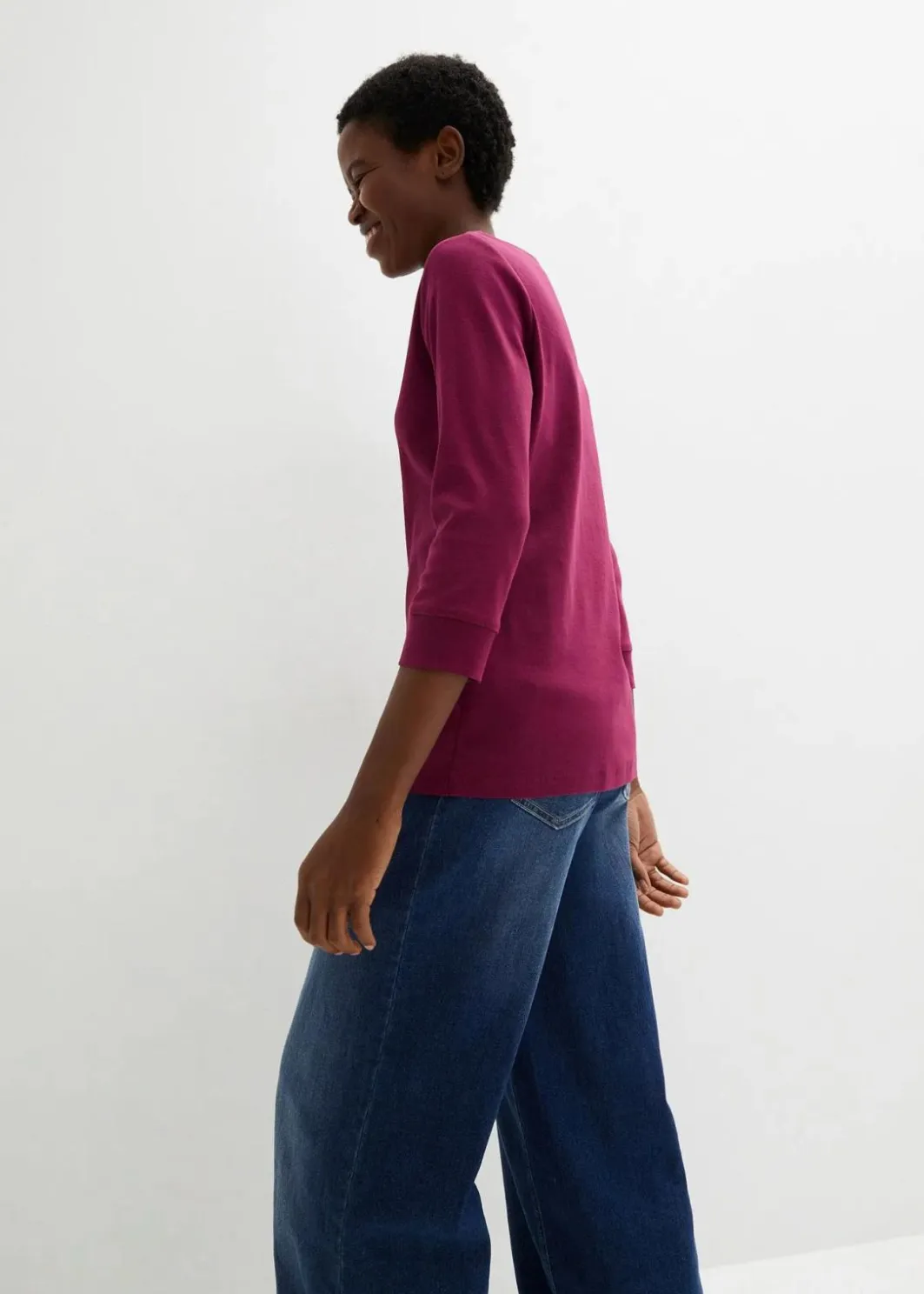 Damen bonprix Shirts & Tops|Basics|Langarmshirt aus reiner Bio-Baumwolle