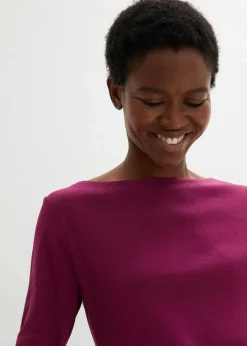 Damen bonprix Shirts & Tops|Basics|Langarmshirt aus reiner Bio-Baumwolle