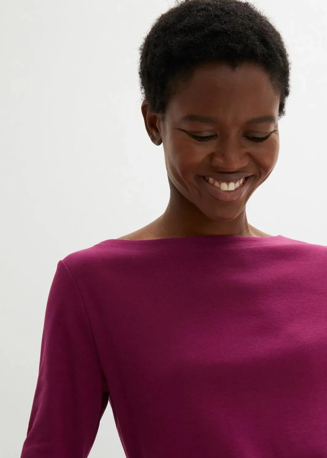 Damen bonprix Shirts & Tops|Basics|Langarmshirt aus reiner Bio-Baumwolle
