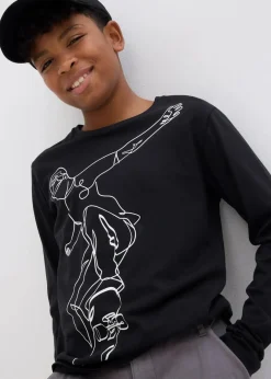 Kinder bonprix Jungen 9-16 Jahre·Shirts|Jungen 2-8 Jahre·Nachhaltigere Materialien|Langarmshirt aus reiner Bio-Baumwolle