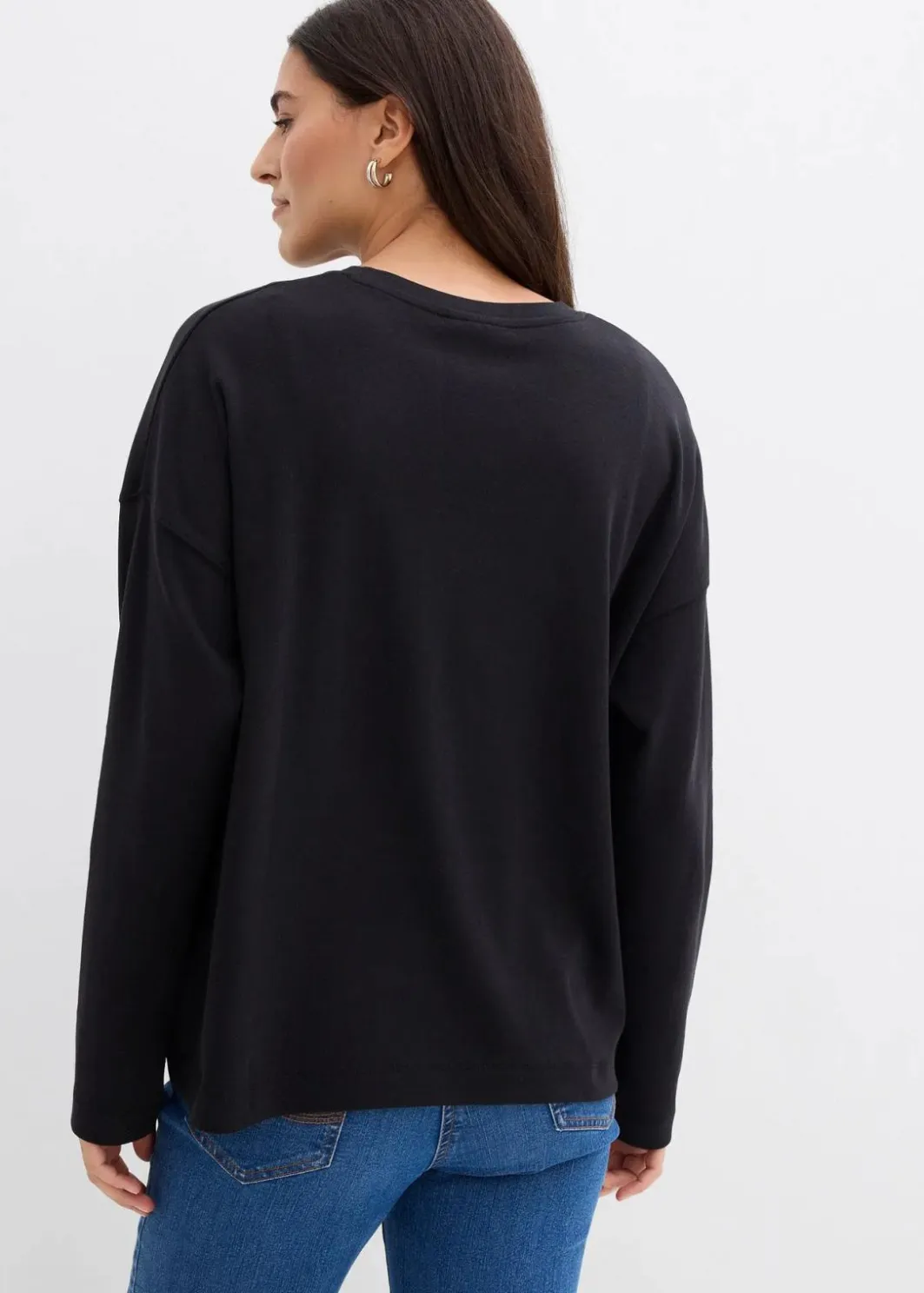 Damen bonprix Shirts & Tops|Nachhaltigere Materialien|Langarmshirt aus reiner Bio-Baumwolle