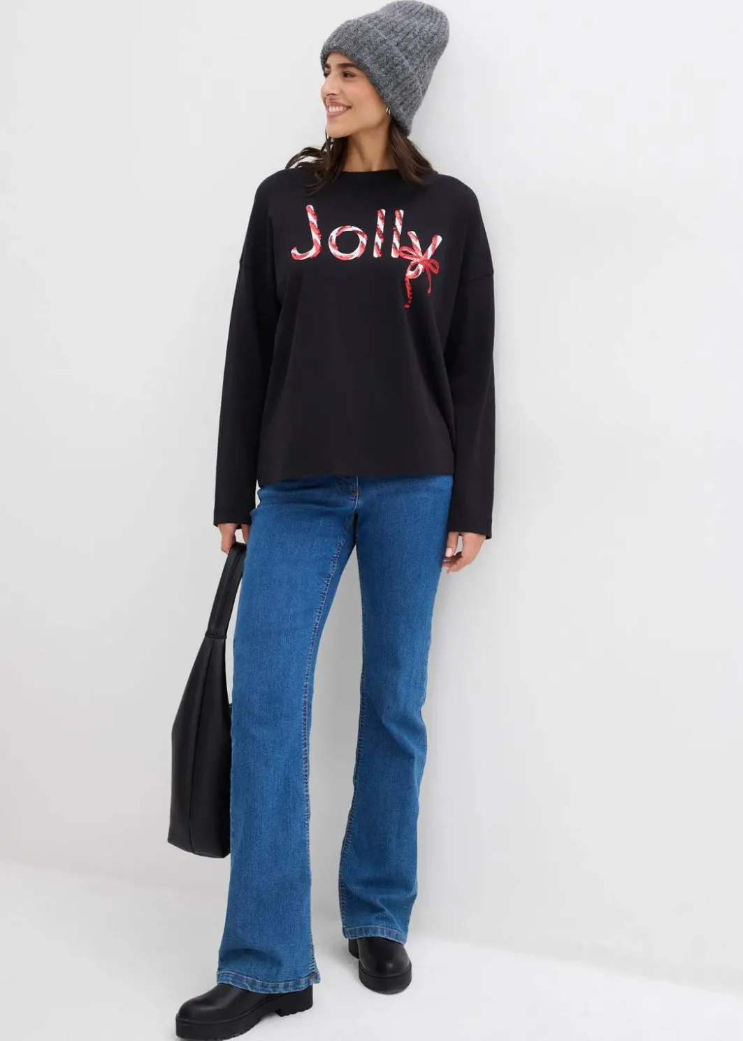 Damen bonprix Shirts & Tops|Nachhaltigere Materialien|Langarmshirt aus reiner Bio-Baumwolle
