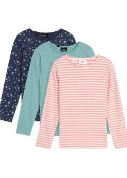 Hot Langarmshirt aus reiner Bio-Baumwolle (3er Pack) Kinder Mädchen 2-8 Jahre·Nachhaltigere Materialien|Mädchen 9-16 Jahre·Nachhaltigere Materialien