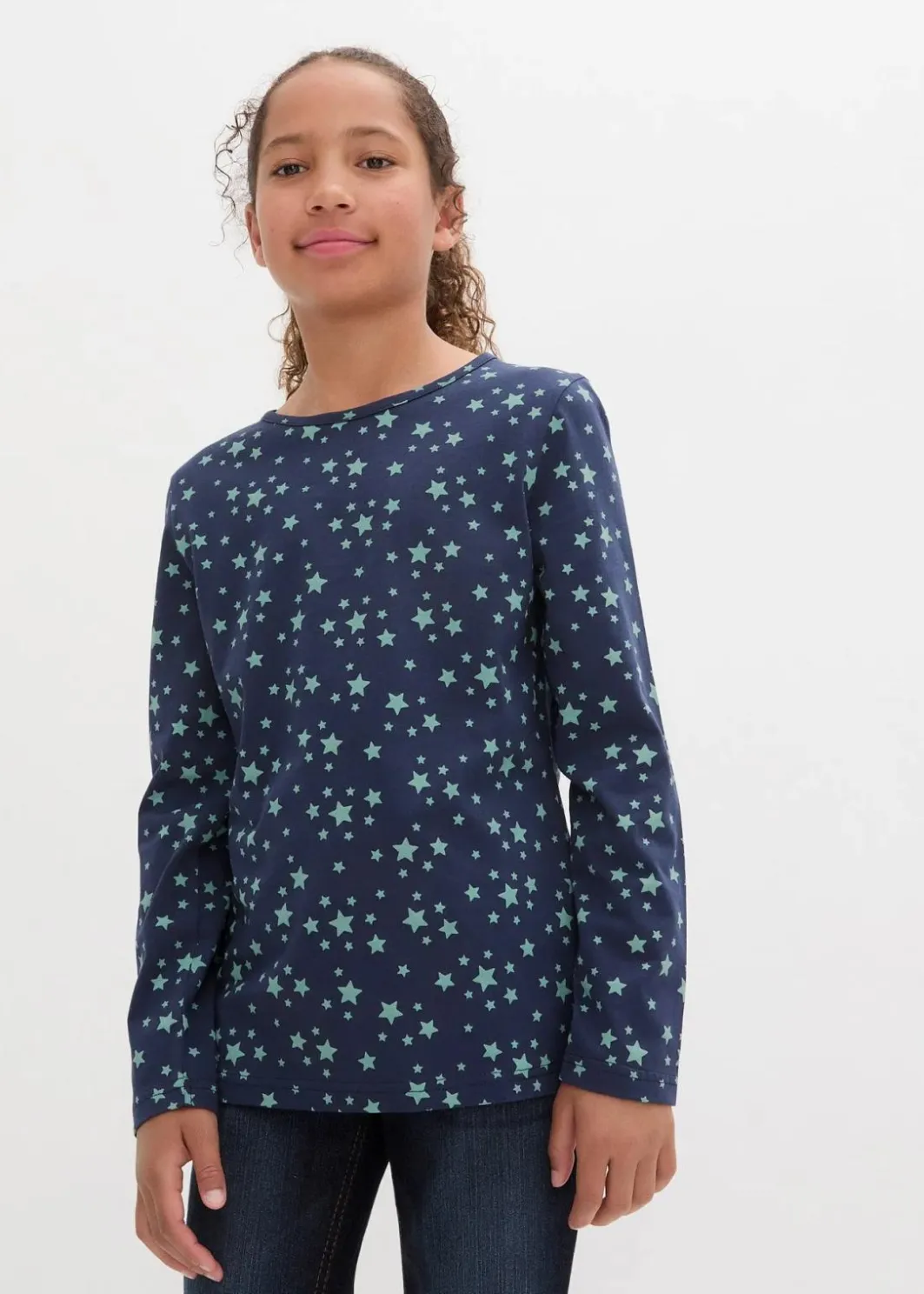 Hot Langarmshirt aus reiner Bio-Baumwolle (3er Pack) Kinder Mädchen 2-8 Jahre·Nachhaltigere Materialien|Mädchen 9-16 Jahre·Nachhaltigere Materialien