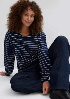 Sale Langarmshirt aus reiner Bio-Baumwolle Damen Shirts & Tops|Nachhaltigere Materialien