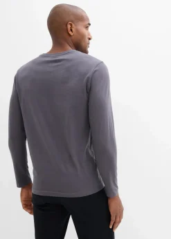 Herren bonprix Shirts & Polos|Langarmshirt aus reiner Bio-Baumwolle