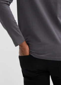 Herren bonprix Shirts & Polos|Langarmshirt aus reiner Bio-Baumwolle