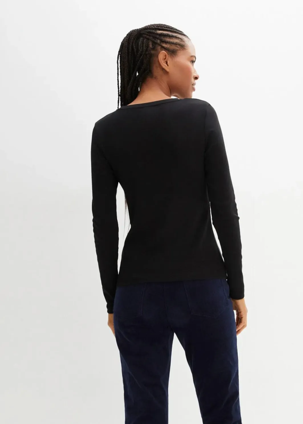 Damen bonprix Shirts & Tops|Basics|Langarmshirt aus reiner Bio-Baumwolle