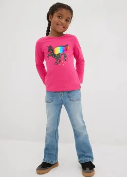 Kinder bonprix Mädchen 2-8 Jahre·Nachhaltigere Materialien|Mädchen 9-16 Jahre·Nachhaltigere Materialien|Langarmshirt aus reiner Bio Baumwolle (2er Pack)