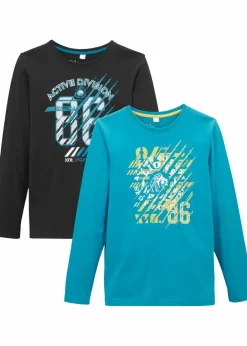 Online Langarmshirt aus reiner Bio-Baumwolle (2er-Pack) Kinder Jungen 9-16 Jahre·Mehrfachpacks|Jungen 9-16 Jahre·Bademode