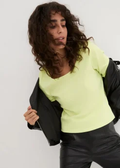 Clearance Langarmshirt aus reiner Bio-Baumwolle Damen Shirts & Tops|Basics