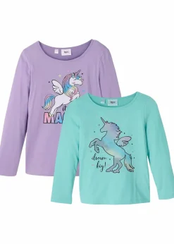 Sale Langarmshirt aus reiner Bio-Baumwolle (2er Pack) Kinder Mädchen 2-8 Jahre·Nachhaltigere Materialien|Mädchen 9-16 Jahre·Nachhaltigere Materialien