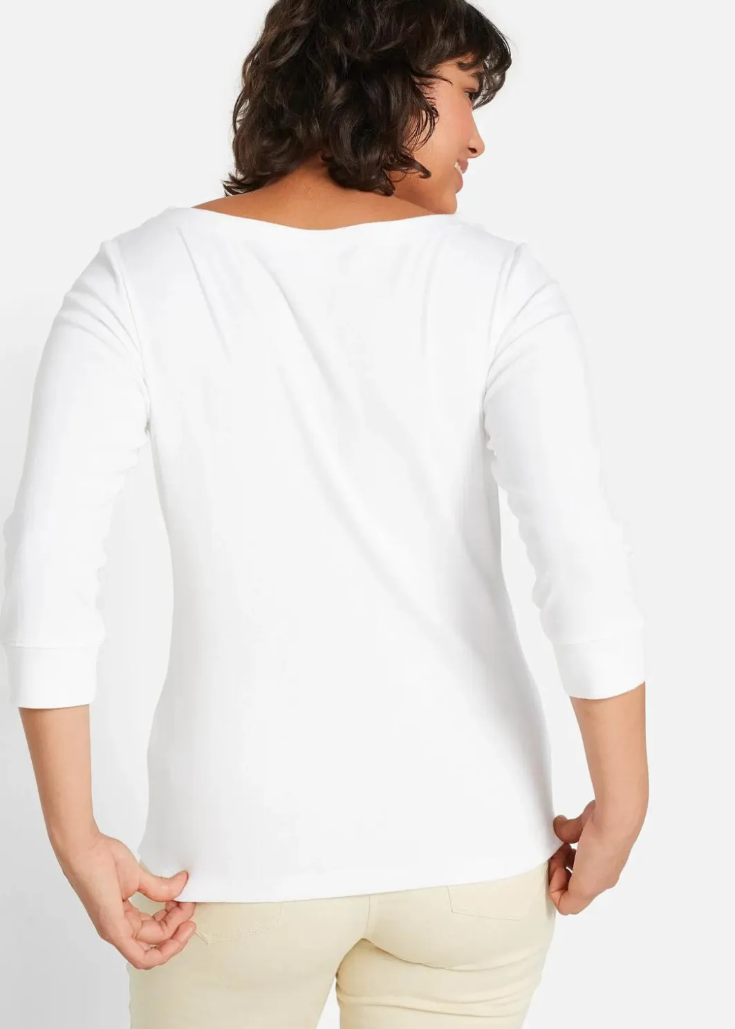 Damen bonprix Shirts & Tops|Basics|Langarmshirt aus reiner Bio-Baumwolle