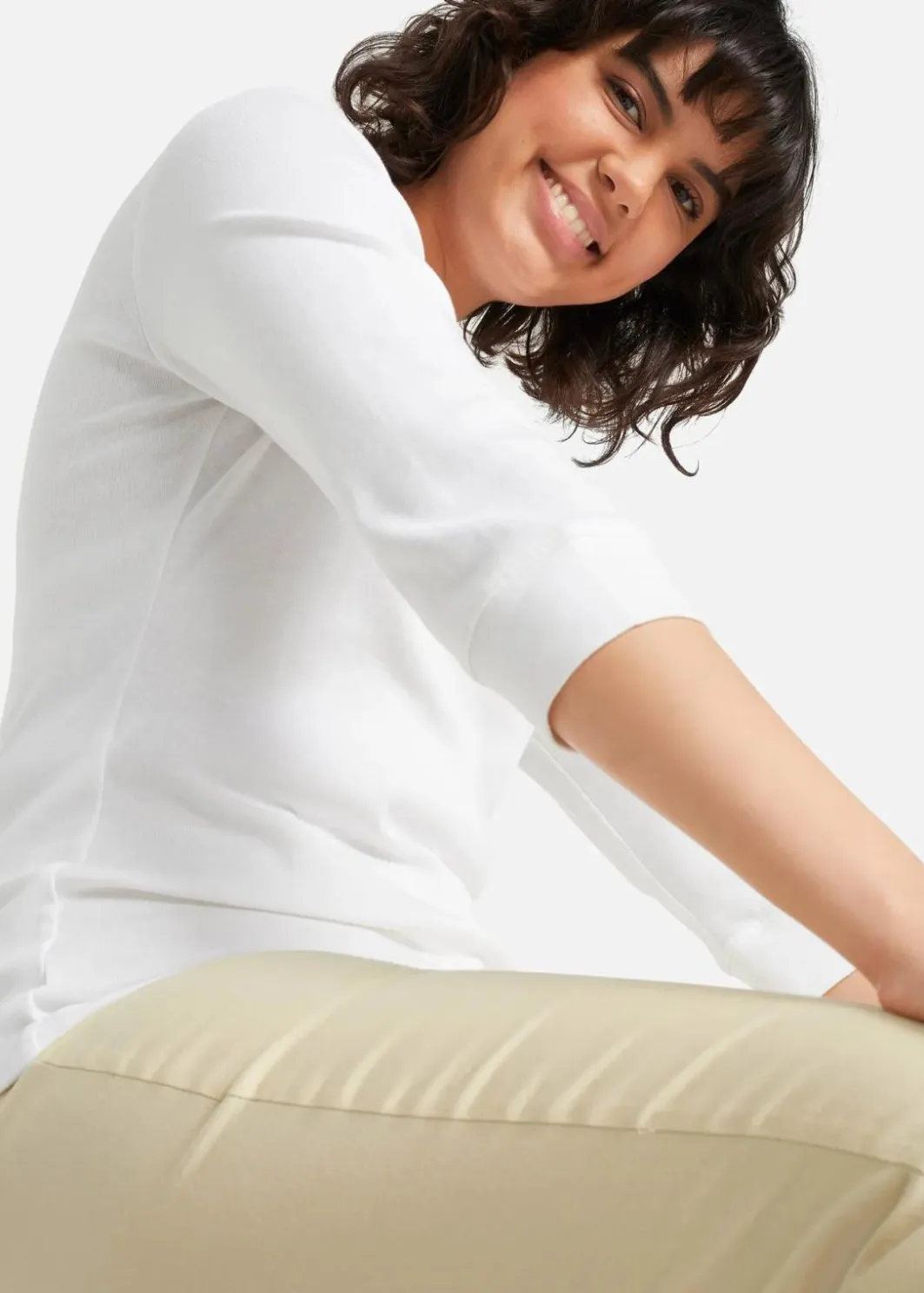 Damen bonprix Shirts & Tops|Basics|Langarmshirt aus reiner Bio-Baumwolle