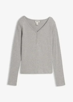 Damen bonprix Shirts & Tops|Basics|Langarmshirt aus reiner Bio-Baumwolle