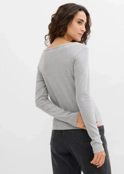 Damen bonprix Shirts & Tops|Basics|Langarmshirt aus reiner Bio-Baumwolle