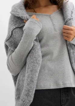 Damen bonprix Shirts & Tops|Basics|Langarmshirt aus reiner Bio-Baumwolle