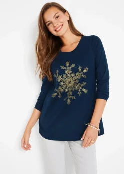 Langarmshirt aus reiner Baumwolle Damen Shirts & Tops