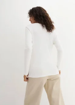 Clearance Langarmshirt aus reiner Bio-Baumwolle Damen Shirts & Tops|Basics