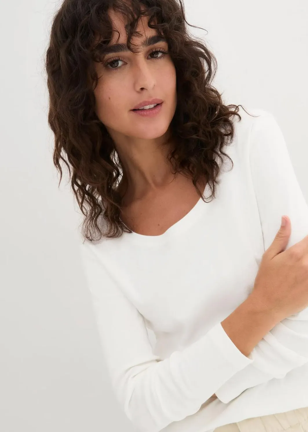 Clearance Langarmshirt aus reiner Bio-Baumwolle Damen Shirts & Tops|Basics