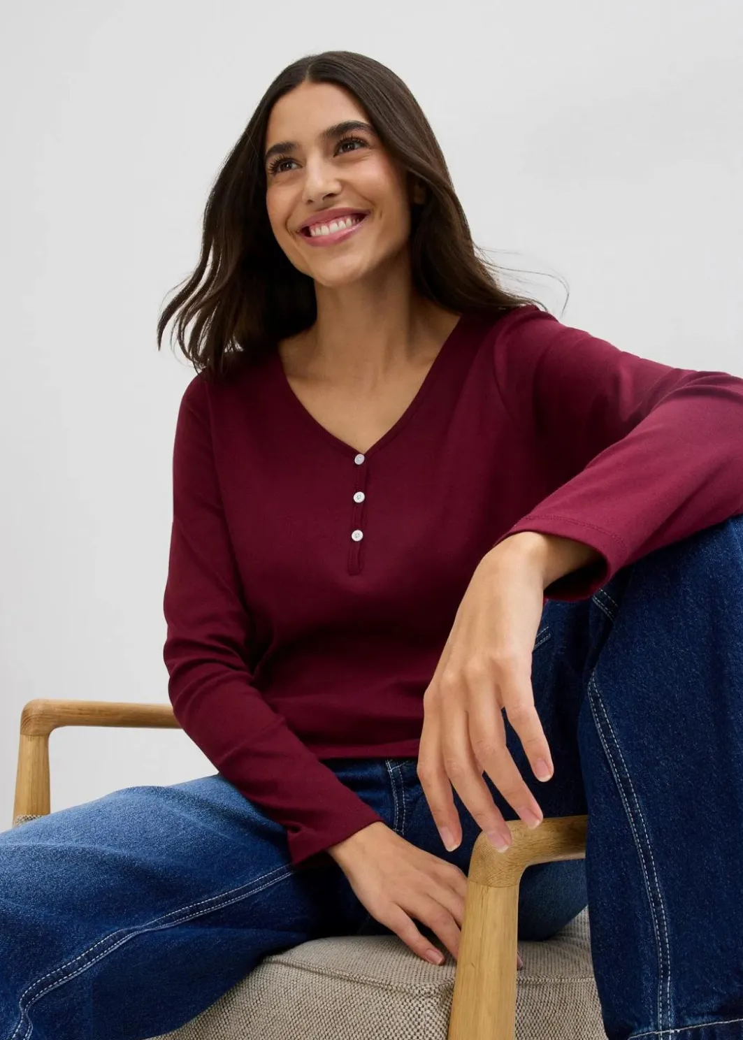 Clearance Langarmshirt aus reiner Bio-Baumwolle Damen Bekleidung·Röcke|Nachhaltigere Materialien