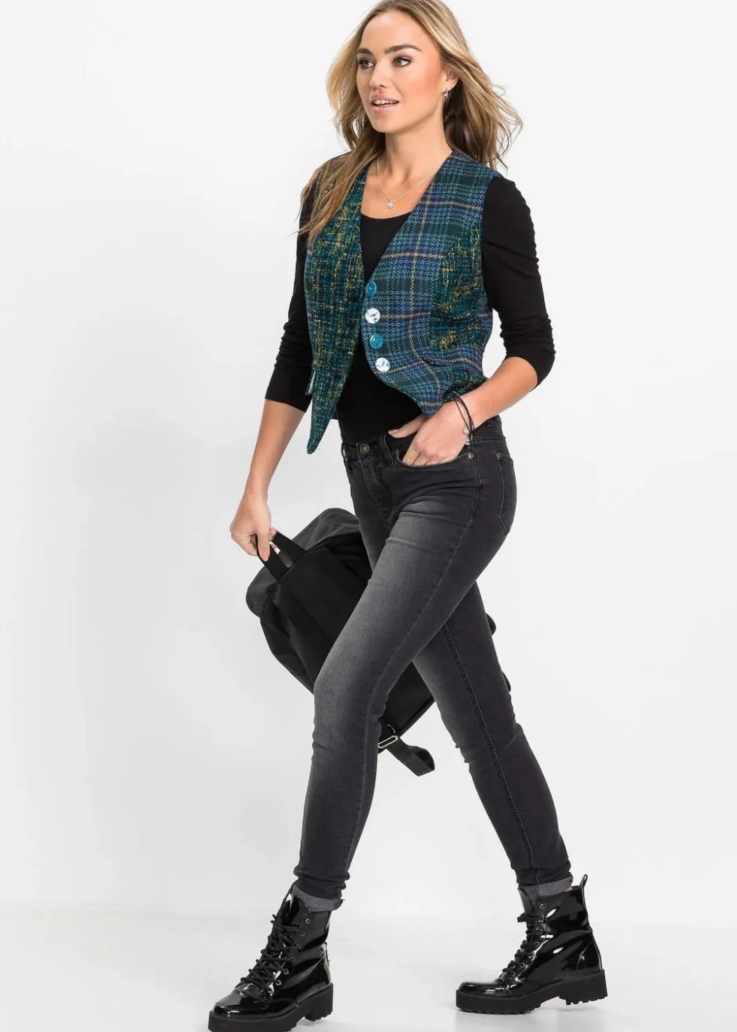 Damen bonprix Shirts & Tops|Langarmshirt aus reiner Baumwolle
