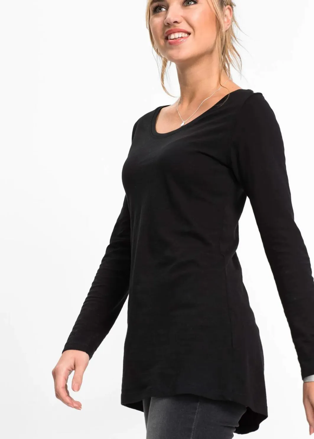 Damen bonprix Shirts & Tops|Langarmshirt aus reiner Baumwolle