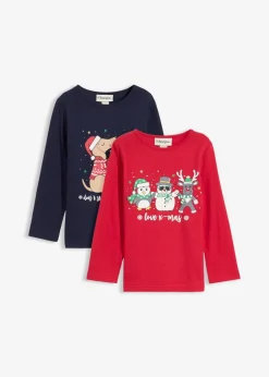 Kinder bonprix Mädchen 2-8 Jahre·Nachhaltigere Materialien|Mädchen 9-16 Jahre·Nachhaltigere Materialien|Langarmshirt aus reiner Bio-Baumwolle (2er Pack)