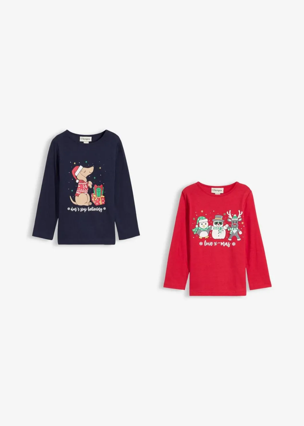 Kinder bonprix Mädchen 2-8 Jahre·Nachhaltigere Materialien|Mädchen 9-16 Jahre·Nachhaltigere Materialien|Langarmshirt aus reiner Bio-Baumwolle (2er Pack)