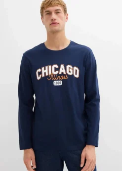 Herren bonprix Große Größen|Shirts & Polos|Langarmshirt aus reiner Bio-Baumwolle (2er Pack)