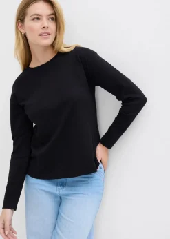 Sale Langarmshirt aus reiner schwerer Bio-Baumwolle Damen Bekleidung·Röcke|Basics