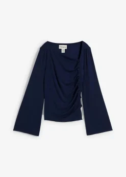 Langarmshirt aus Rippe Damen Shirts & Tops