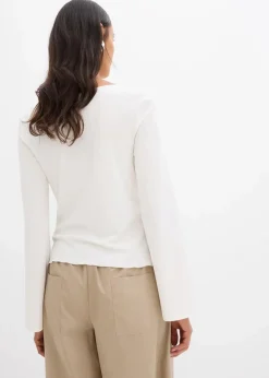 Damen bonprix Shirts & Tops|Langarmshirt aus Rippe