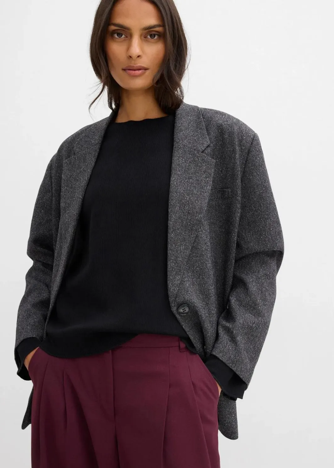 Sale Langarmshirt aus Rippware Damen Shirts & Tops