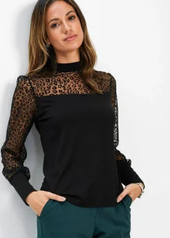 Hot Langarmshirt aus softem Viskose-Mix Damen Nachhaltigere Materialien|Shirts & Tops
