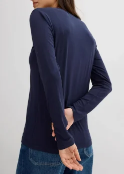 Damen bonprix Shirts & Tops|Nachhaltigere Materialien|Langarmshirt aus softem Viskose Mix
