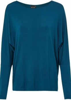 Damen bonprix Shirts & Tops|Langarmshirt aus softem Viskose-Mix
