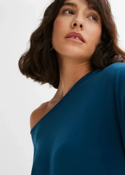 Damen bonprix Shirts & Tops|Langarmshirt aus softem Viskose-Mix