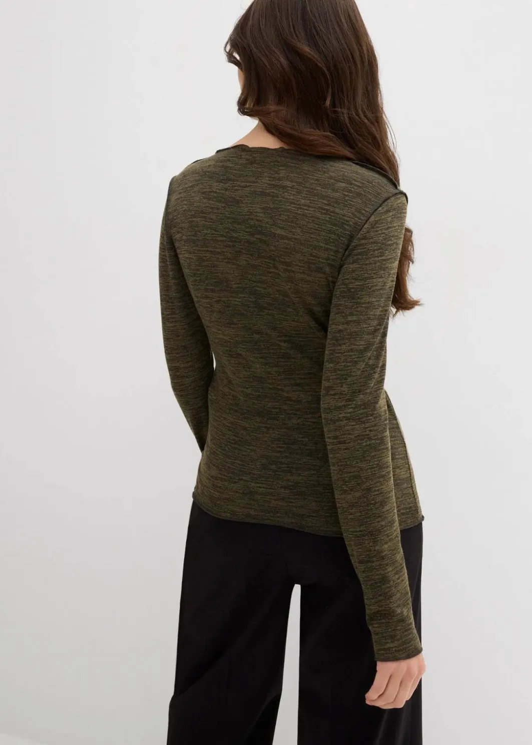 Damen bonprix Shirts & Tops|Langarmshirt aus softem Viskose-Mix