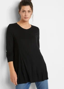 New Langarm-Shirt aus softer Viskose Damen Nachhaltigere Materialien|Shirts & Tops