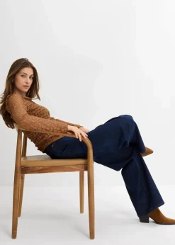 Damen bonprix Shirts & Tops|Langarmshirt aus Spitze