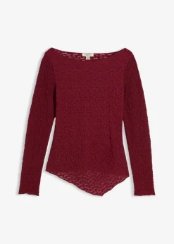 Damen bonprix Shirts & Tops|Langarmshirt aus Spitze